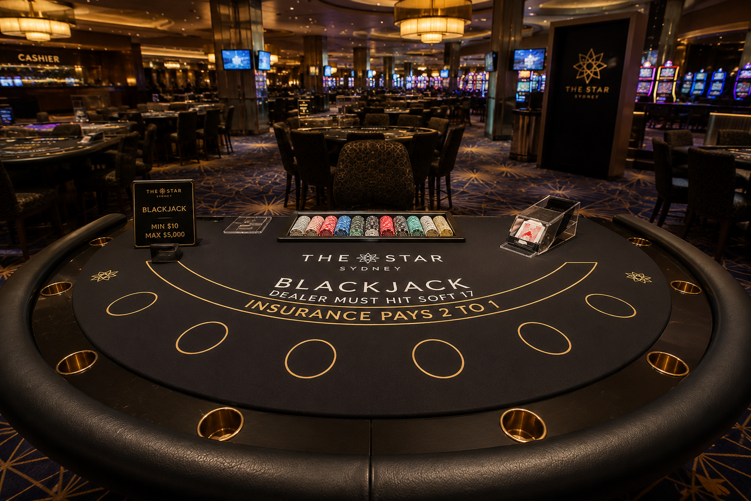 Blackjack table at The Star Sydney