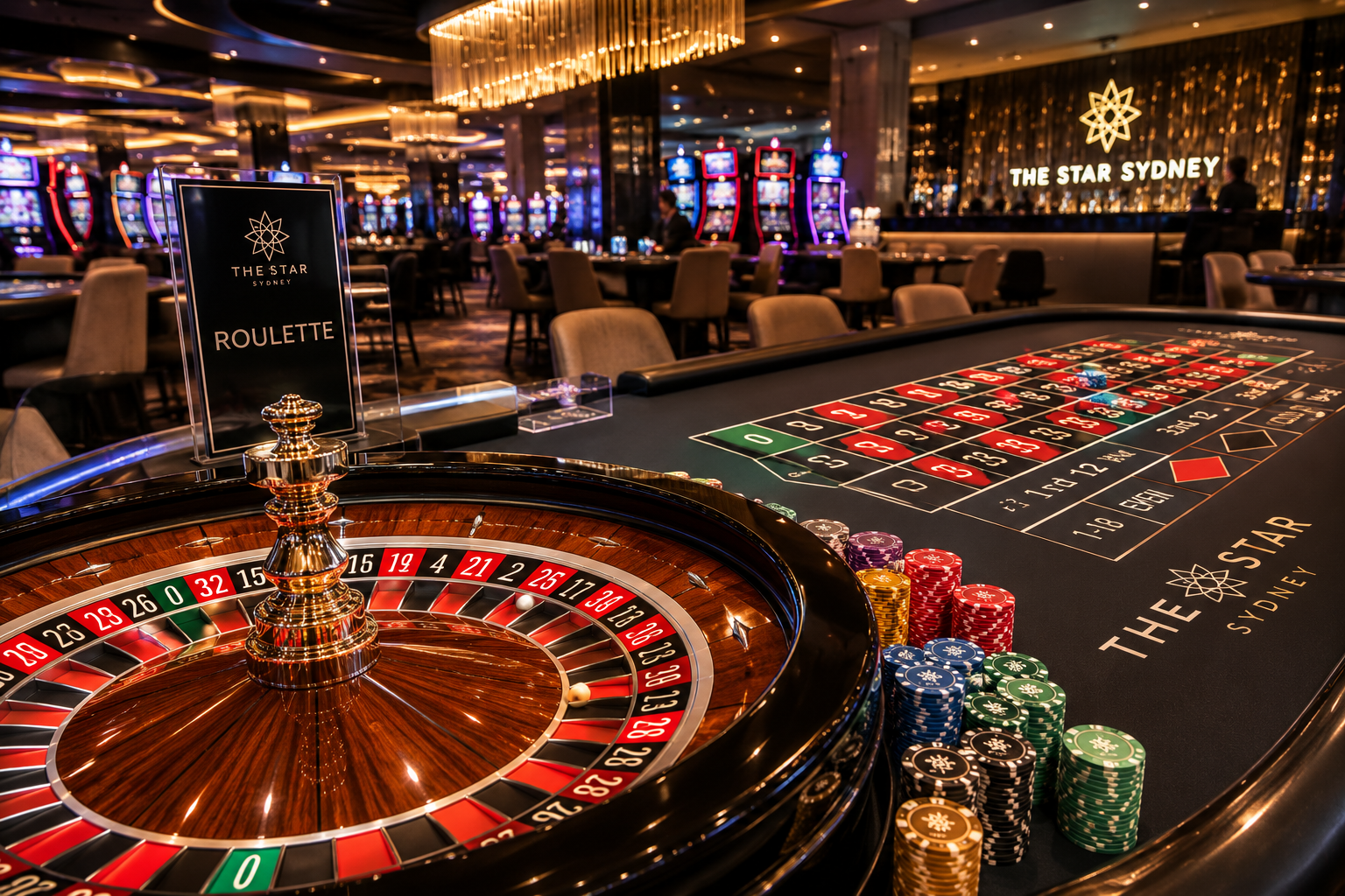 Roulette table at The Star Sydney